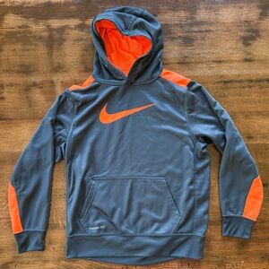 Nike Therma-Fit Black and Orange Hoodie Unisex Kids XL
